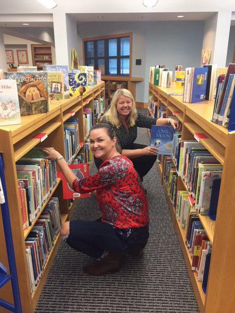 My inspiration today are our new parent library volunteers, Holly and Amy. They are two of many volunteers who donate their time to help make the library run smoothly for our students.