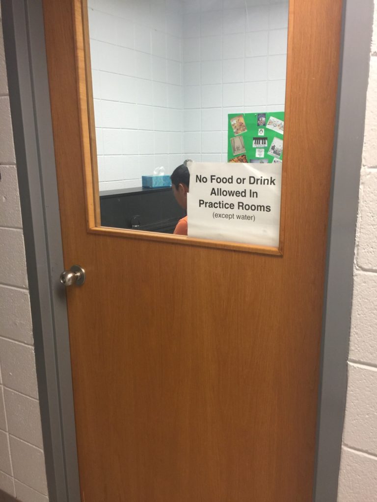 My advisor meets in the black box, and almost every time we meet there's someone who's playing the piano in a practice room. This is inspiring because someone is taking time to grace us with music.