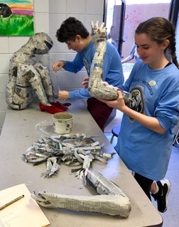 My two students, Charlie Usadi and Emily White inspire me every day that I have them in class. In this photo they are working collaboratively and inspiring each other.