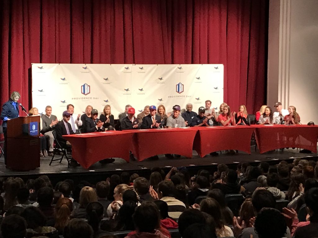 During athletic signing day, PD students showcased their hard work and determination. I was inspired by their thoughtful reflections, their humility, and their emphasis on the importance of community.