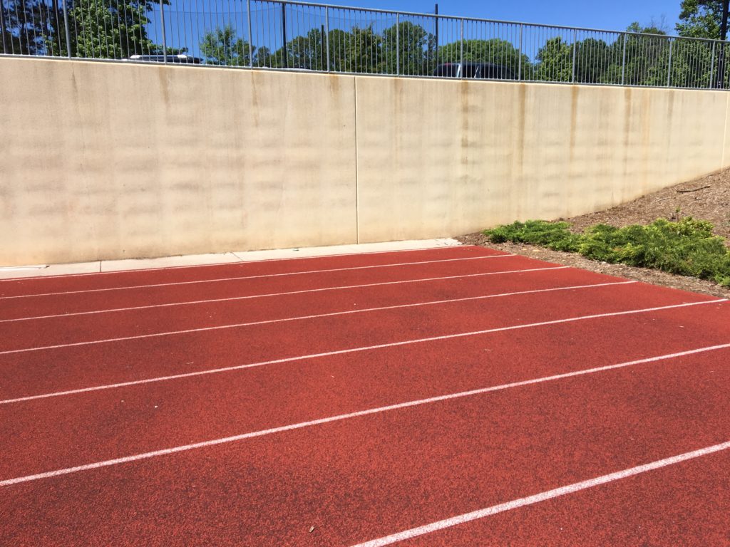 This is oddly shaped piece of the track is my favorite place on campus. For the past 8 years, I've been inspired by the amazing Girls on the Run teams that I have been blessed to coach from this spot.