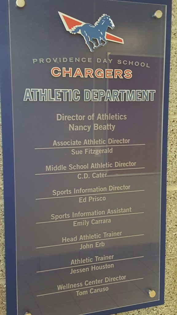 I'm inspired everyday by the professionalism and work ethic of the entire Athletic Department.Their passion for Charger sports and commitment to excellence is reflected in PD's team successes.